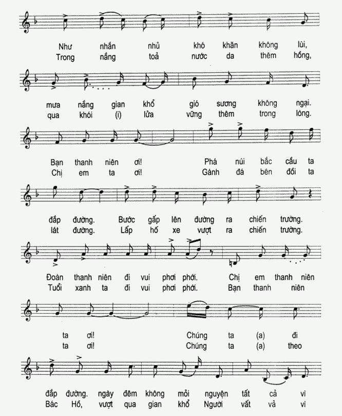 Sheet nhạc Vui Mở Đường 2